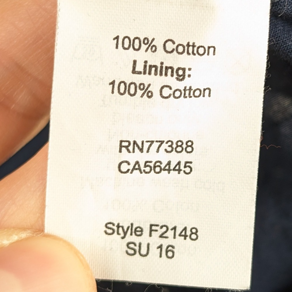 J Crew Striped 100% Cotton Sleeveless Mini Dress Size 6 Blue Coastal Nautical - Picture 7 of 10